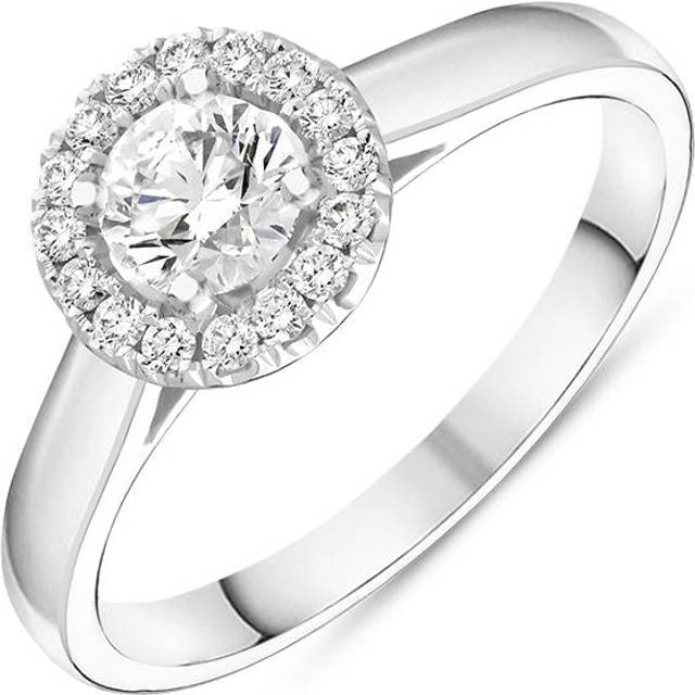 Platinum Brilliant Cut 0.54ct Diamond Round Ring