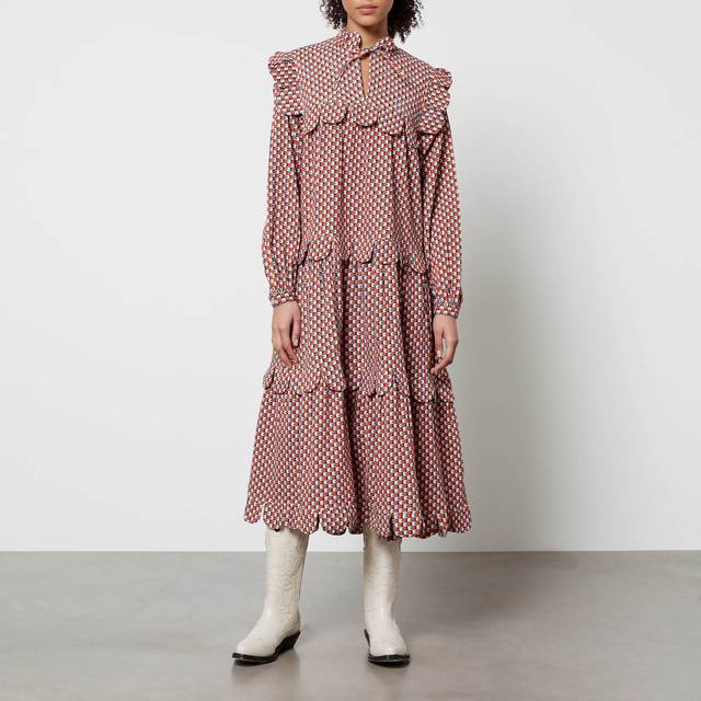 STELLA NOVA All Over Printed Midi Dress |Röd |34