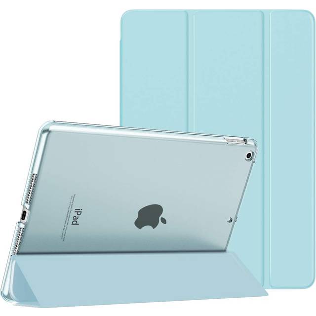 MoKo Case Fit New iPad 9th Generation 2021/8th Generation 2020/7th Gen 2019, iPad 10.2 Case - Slim Smart Shell Stand Cover with Translucent Frosted Back Protector,Sky Blue(Auto Wake/Sleep)