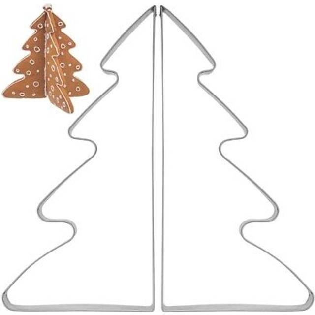 3D Gingerbread Tree Set - Christmas tree shapes in Stainless Steel