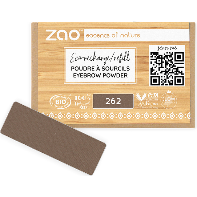ZAO Økologisk Brow Powder 262 Brown, Refill, 1,3 g