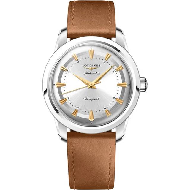 Longines Conquest Men's Brown Leather Strap Watch
