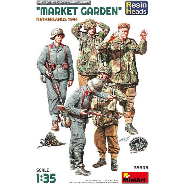 Miniart Operation Market Garden Netherlands 1944 5 figures with resin head plastic model MA35393 1/35