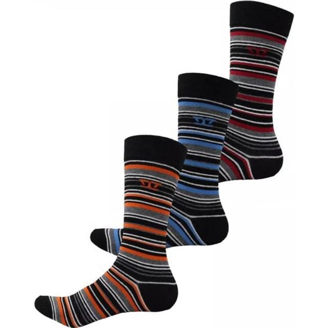 D555 Roxton Luxury Striped 3-Pk Socks