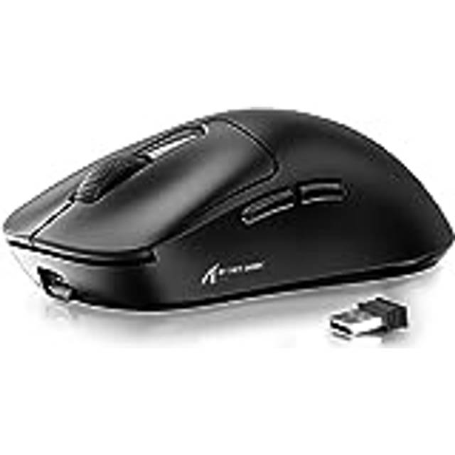 ATTACK SHARK X3 49g SUPERLIGHT mus, PixArt PAW3395 spelsensor, BT/2.4G trådlös/trådbunden spelmus, 26000 DPI, 200 timmars batteri, kontorsmöss för Win11/Xbox/PS/Mac (svart)