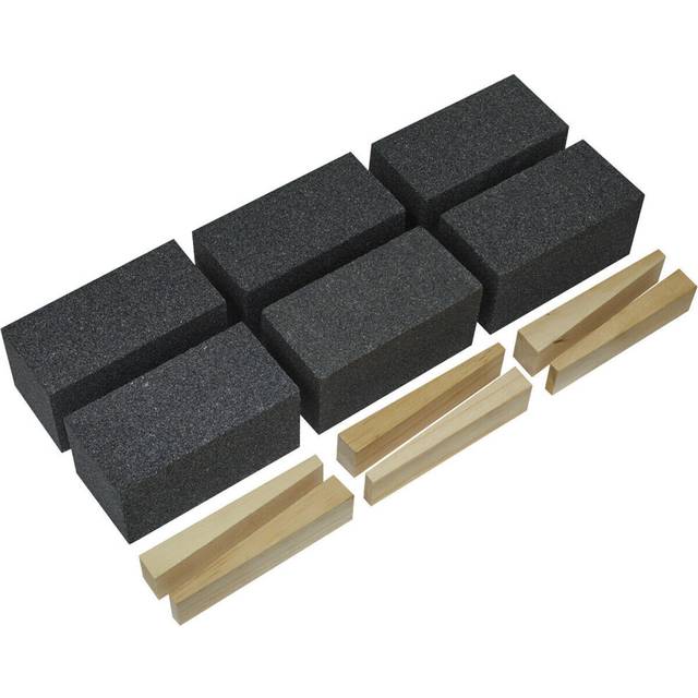 6 PACK Silicon Carbide Floor Grinding Block - 50 x 50 x 100mm - 24 Grit