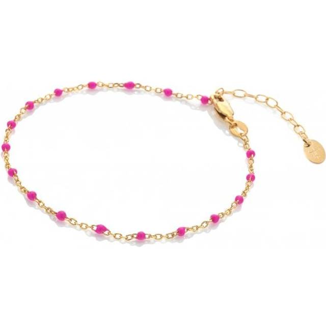 Hot Diamonds X Jac Jossa 18ct Yellow Gold Plated Pink Ocean Bracelet