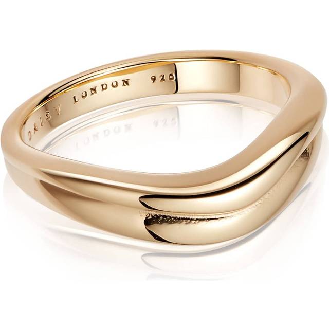 Treasures Sandwave Band 18ct Gold Plated Ring TR03_GP / Size M