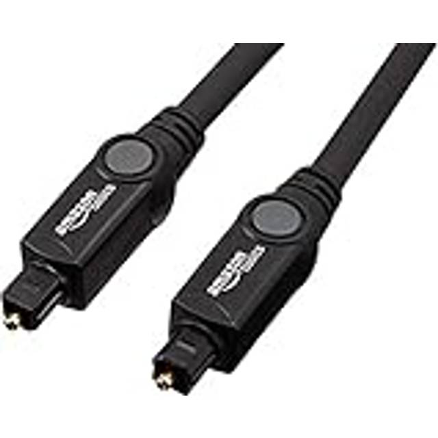 Amazon Basics Toslink Optisk digital ljudkabel, 3 m, kompatibel med TV, svart