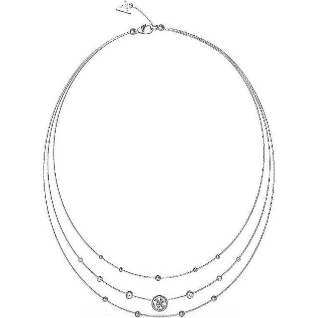 Guess Perfect Illusion' 4G Triple Chain Silver Necklace