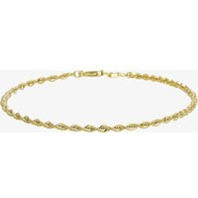 9ct Yellow Gold 18cm Hollow Rope Chain Bracelet 1.22.0781