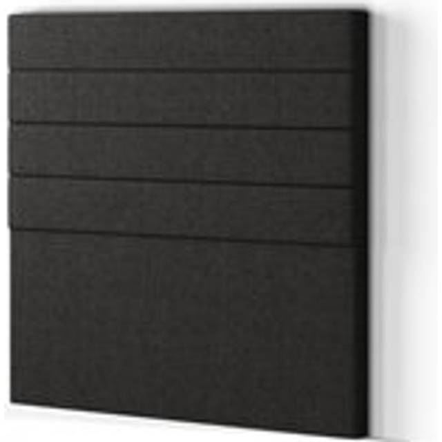 Eleganza George Double Black Linen Floor Standing Headboard