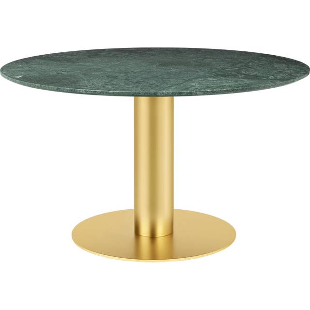 GUBI Gubi 2.0 matbord marble green, ø130, mässingsstativ