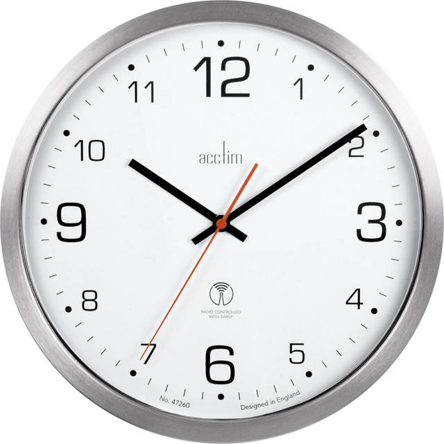 Acctim Atomik Silver Wall Clock