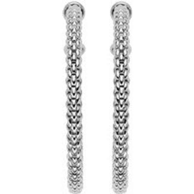 Fope Essentials 18ct White Gold Large Hoop Earrings