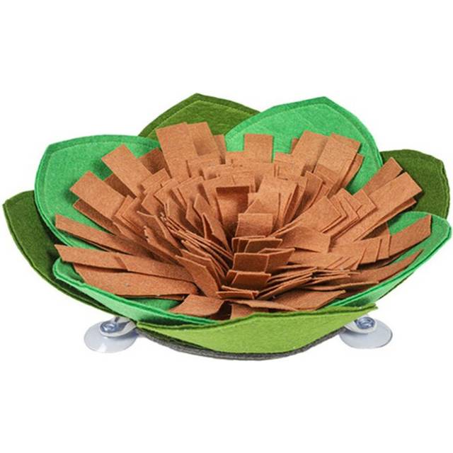 (Brown) Cabbage shape Dog Snuffle Mat with Suction Pads