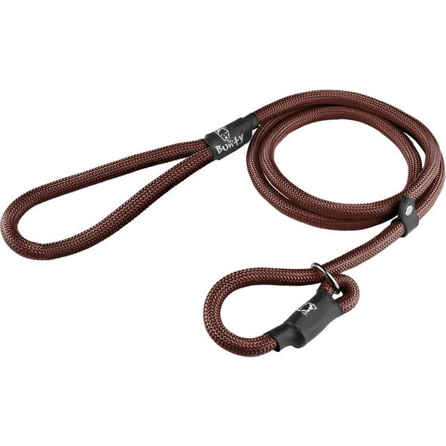 (Brown, X-Large - 12mm) Nylon Slip Rope Dog Puppy Lead Leash Anti Pull
