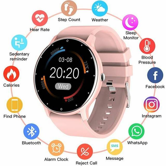 Smart Watch Waterproof Heart Rate Monitor Smartwatch for iOS Android