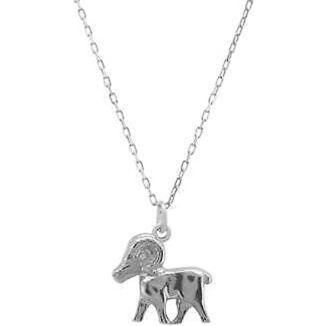 Latelita Womens Zodiac Star Sign Necklace Silver Aries - Yellow Sterling Silver - One Size