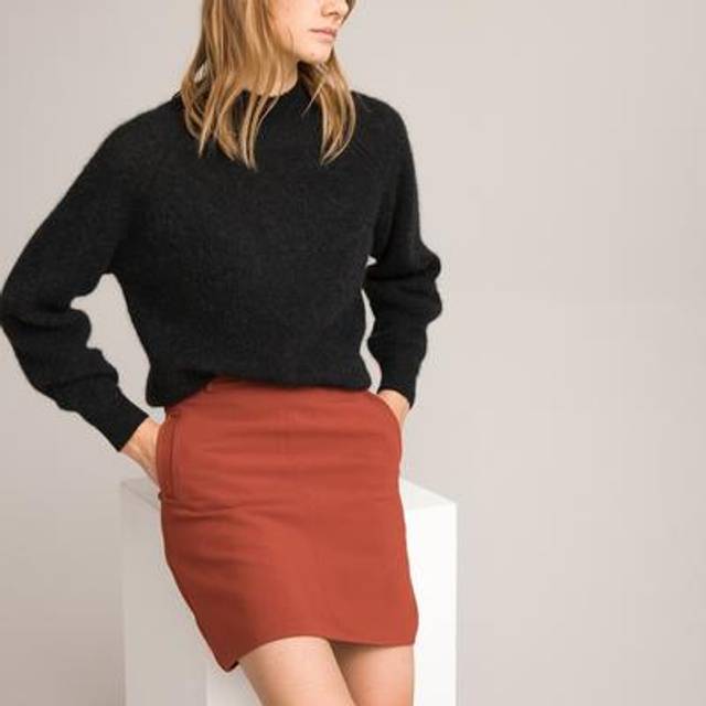 Signatures Aristide High Neck Jumper in Alpaca Mix - Black - L