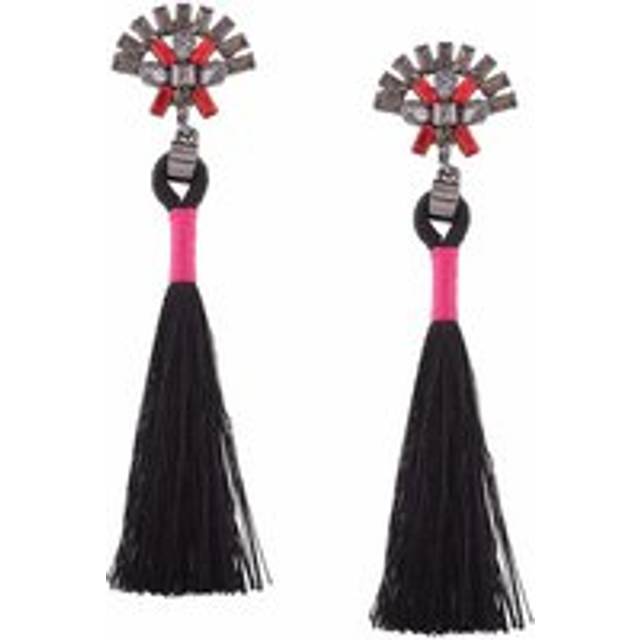 Black Drop Tassle Tassel Earrings Dress Fashion Present Gift