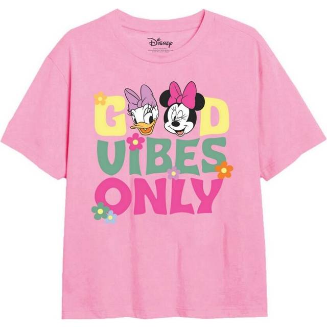 (5-6 Years, Light Pink) Disney Girls Good Vibes Only Minnie Mouse T-Shirt