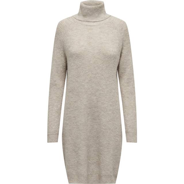 Women's long-sleeved turtleneck dress Only Onlsilly Bf Knt - Beige - M