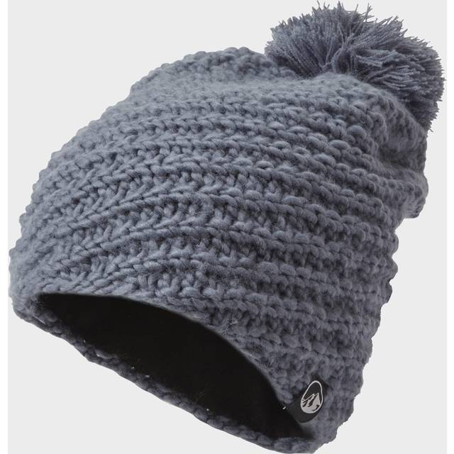 Women's Hand Knitted Beanie, Grey - One Size