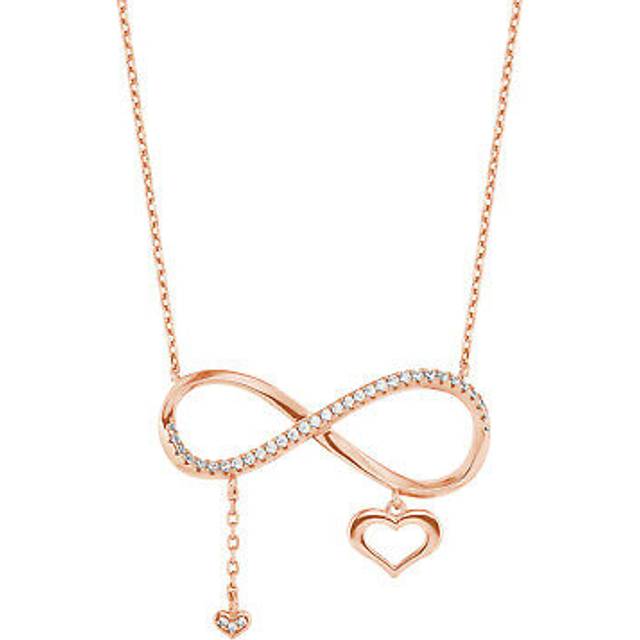 Halsband 925 Sterling Silver - Infinity & Hjärta
