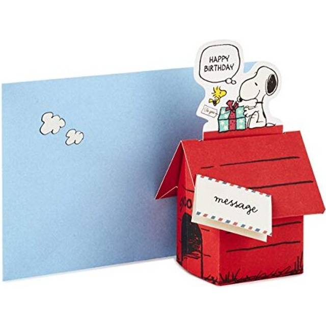 Hallmark Pop Up Peanuts Snoopy Birthday Greeting Card (Snoopy Dog House)