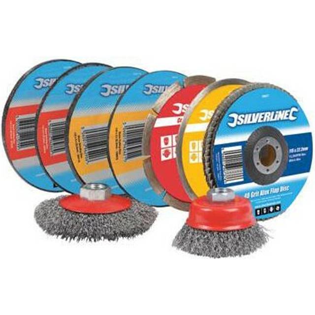 12 Piece Cutting & Grinding Discs Kit Circular Saw Blade Bevel Brush Crimp Cup