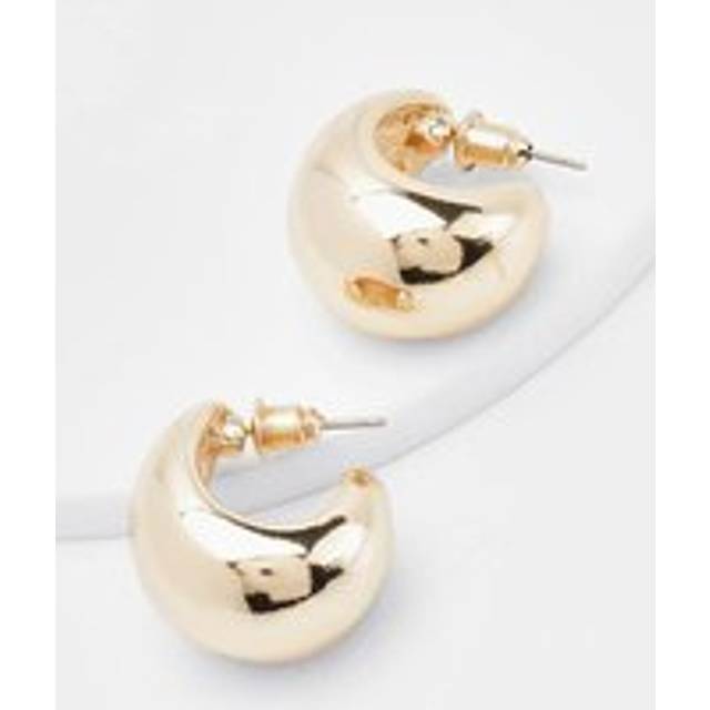 Womens Mini Chunky Hoop Earrings - Gold - One Size, Gold