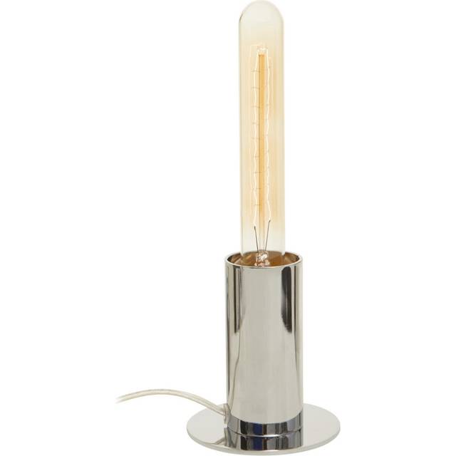 Premier Housewares - Interiors by Premier Chrome Finish Table Lamp, Easy to Assemble Bedside Table Light, Eco-friendly Lamp for Table Living Room