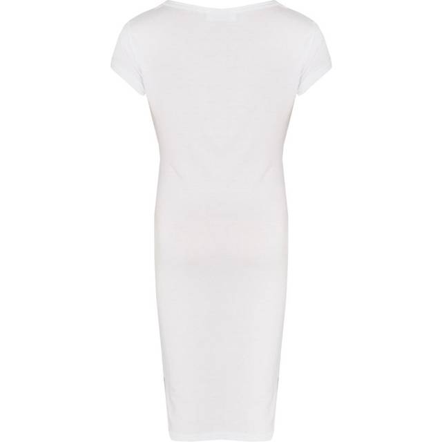 (11-12 Years, White) Girls Midi Dress Kids 100% Polyester Plain Bodycon Fashion Dresses Age 5-13 Year