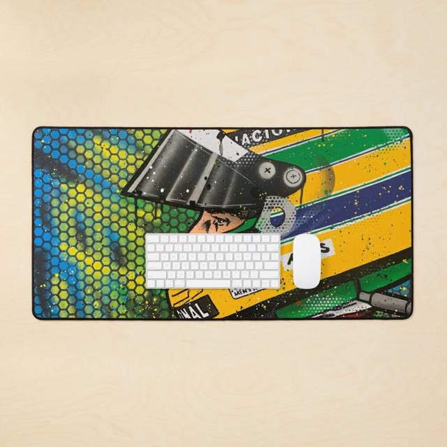 Desk Mat Aytroon Sennna graffiti painting by DRAutoArt Large Gaming Mouse Pad 35x16 inch