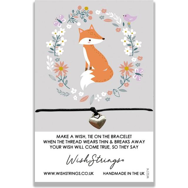 Fox wish string bracelet with lucky charm sentimental gift