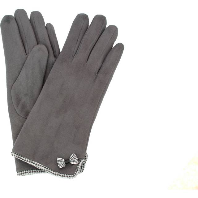 (One size, Grey) Eastern Counties Leather Womens/Ladies Gaby Faux Suede Touch Screen Gloves
