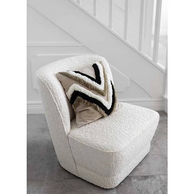 Arty Zigzag Kuddfodral Beige/Svart