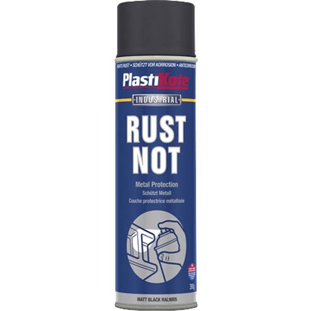 Plastikote Rust Not Aerosol Spray Paint Matt Black 500ml