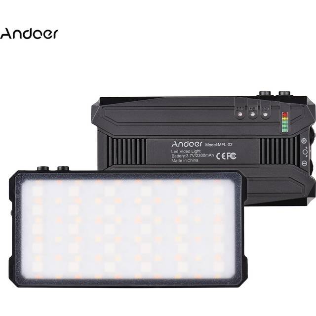 Andoer MFL-02 5W Multifunctional LED Video Light Portable Pocket Light Professional RGB Photography black