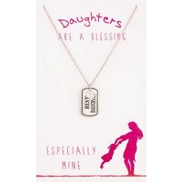 Sentiments Best Daughter Dog Tag Pendant 11635 - Silver