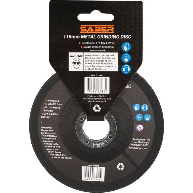 Saber Metal Grinding Discs 115mm - Saber Tools - Single