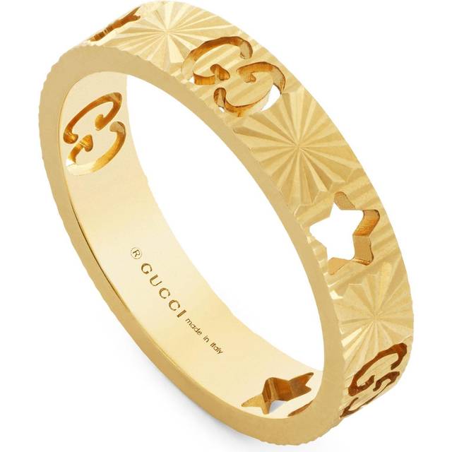 Gucci Icon 18ct Yellow Gold Star Ring YBC727729001012 L