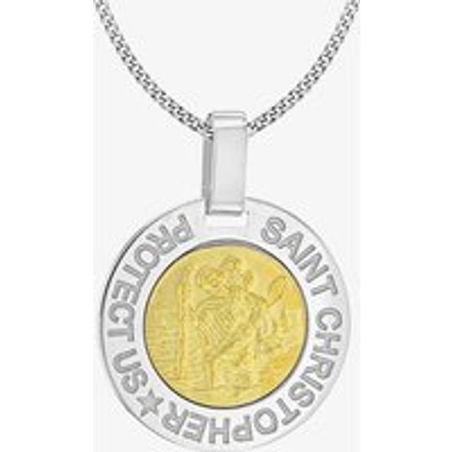 Silver Two Tone St Christopher Pendant 8.62.7409 - Two Colour
