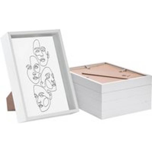 Deep Box Photo Frame - A4 (8 x 12") - Pack of 5 - White - One Size