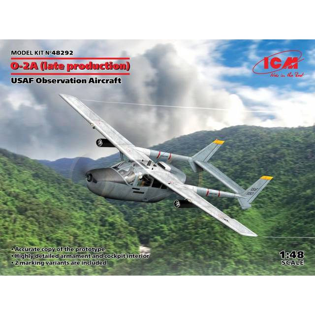 ICM 48292 Cessna O-2A Late Production USAF Observation 1:48 Aircraft Model Kit