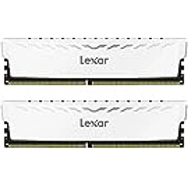 Lexar THOR DDR4 RAM 32 GB kit (2x16GB) 3600 MHz, DRAM 288-Pin UDIMM Desktop Memory, XMP 2.0 Högpresterande Datorminne, CL18-22-22-42, 1.35V (LD4BU016G-R3600GDWG)