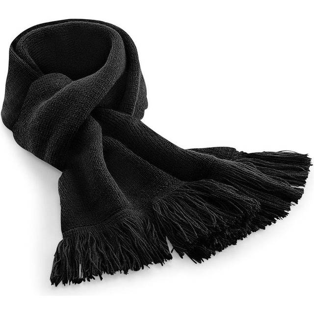 (One size, Black) Beechfield Unisex Classic Knitted Scarf