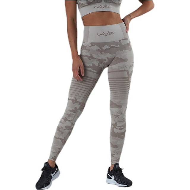 Gavelo Seamless Desert Storm Camo Leggings, Large