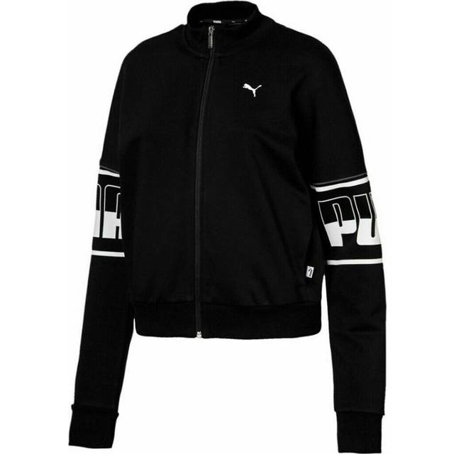 Puma Long Sleeve Zip Up Black Womens Rebel Track Jacket 855418 01 - White - Size 10 UK